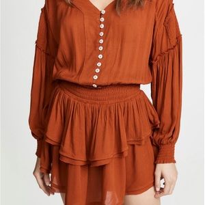 Free people Romy Mini dress- fire chestnut